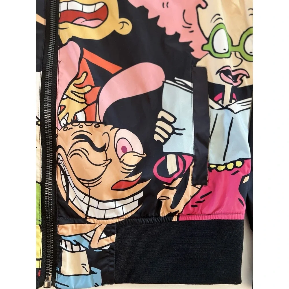 Members Only x Nickelodeon Reversible Bomber Jacket M Rugrats Hey Arnold 1990s